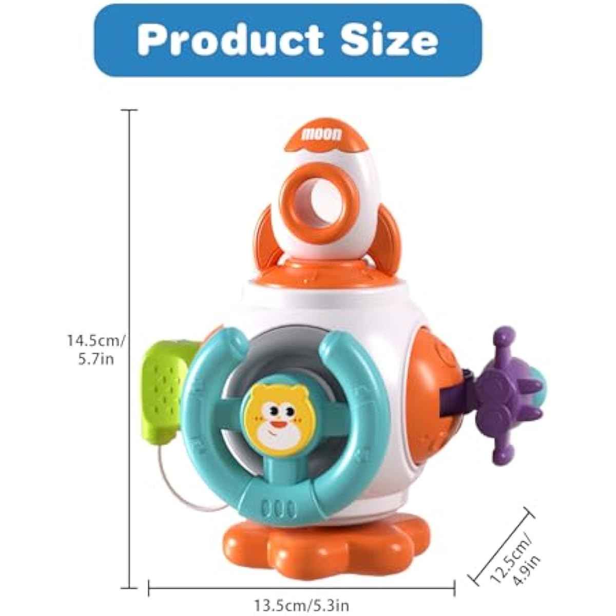 Montessori Sensory Toys for Toddlers 1-3 - Travel Activities Busy Board Cube - Baby Gifts for 6 9 12 18 Months 1 2 One Year Old Infant Boys Girls - Airplane Plane Car Travel Toys Educational Learning