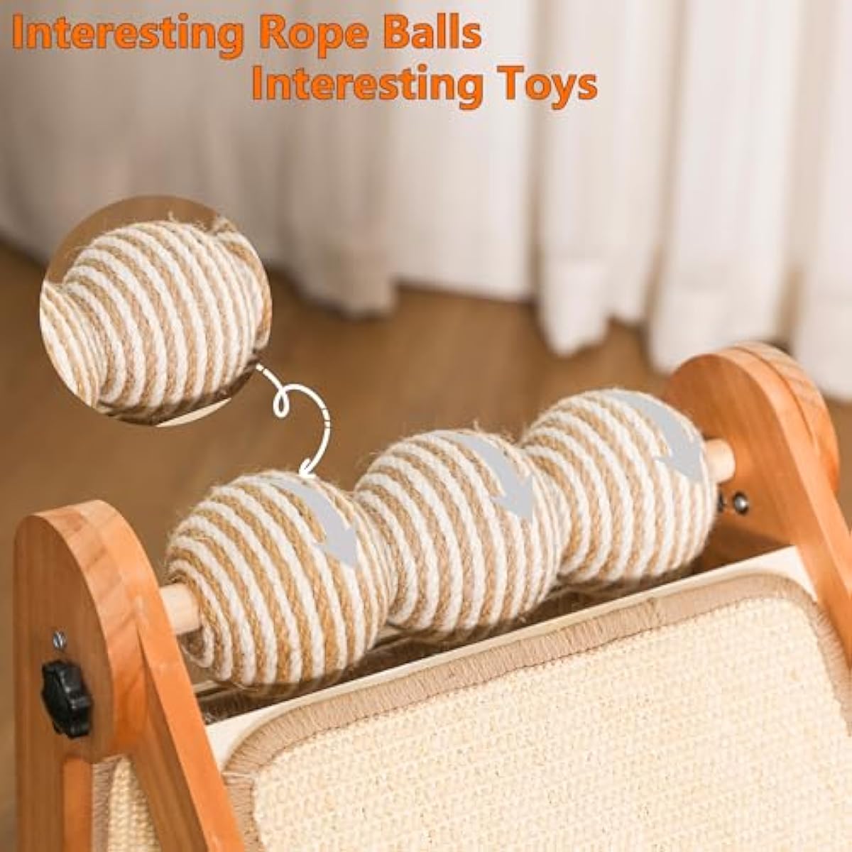 Cat Scratcher, 23.6 Inch L Shape Foldable Cat Scratching Post Pads Wall and Couch Mounted, Easy Install Cat Scratching Woodboard Toy for Indoor Cats, Large Size
