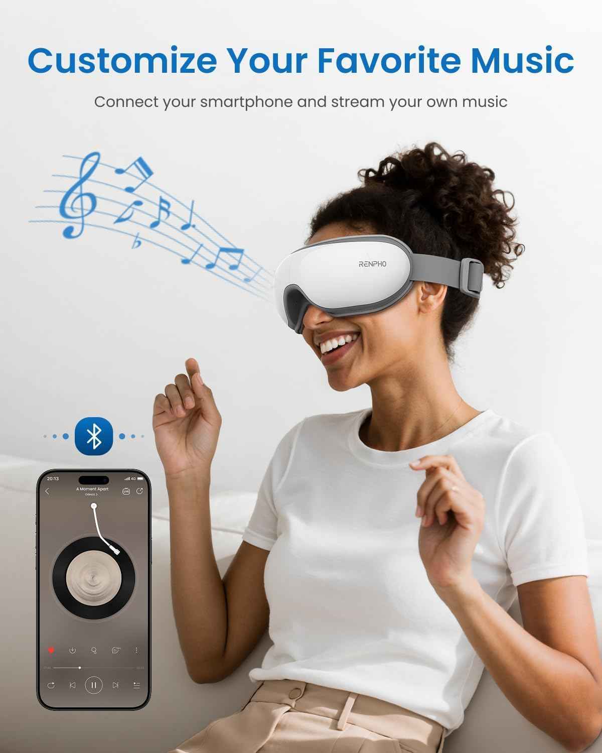 RENPHO Eye Massager with Heat, FSA Eligible, for Migraine and Dry Eyes Relief, Valentine's Gift for Her or Him