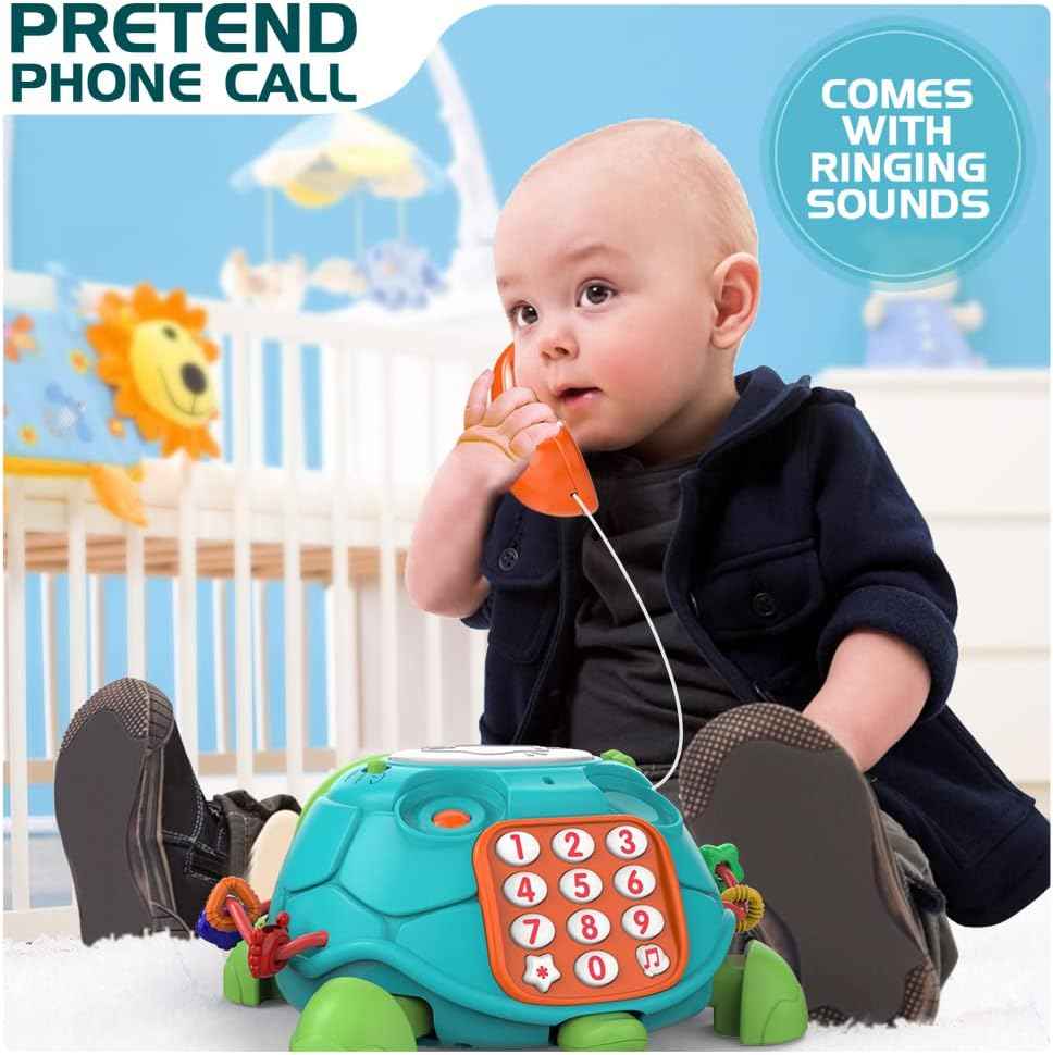 jyusmile baby turtle crawling toy 6-12 months musical light sound