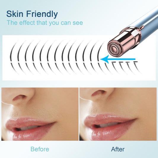 innobeaut Facial Hair Removal for Women, Electric Painless Facial Hair Remover for Face, Lip, Chin with USB Rechargeable, Blue(Device Only)