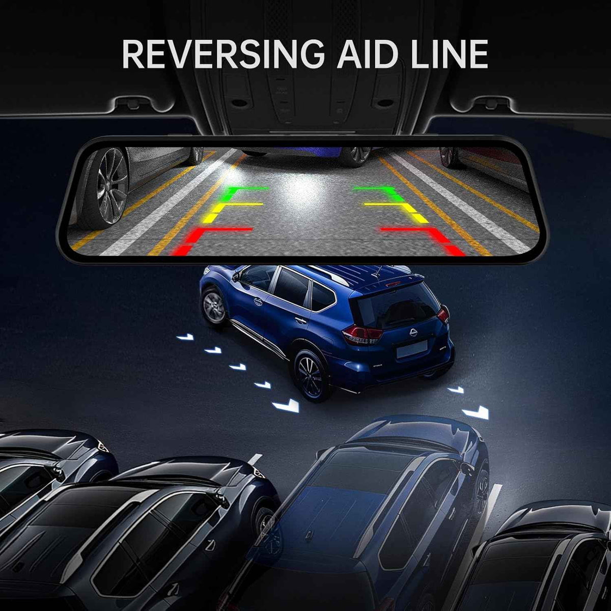veement 4k rear view mirror camera with 10'' 4k mirror dash cam and 1080p backup camera