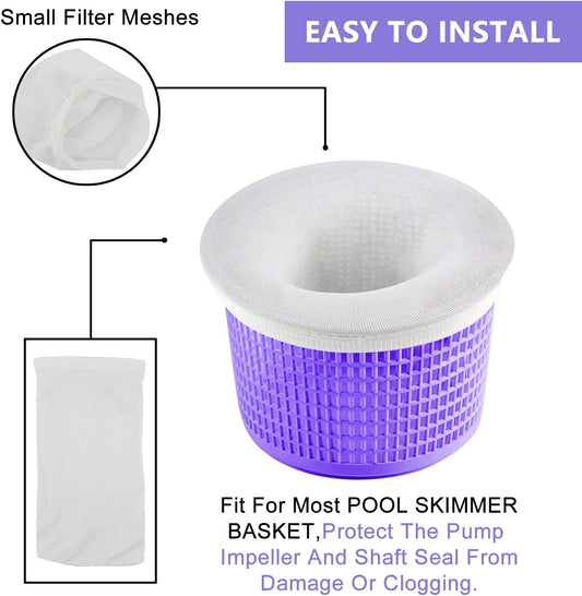 Coopache 30-Pack of Pool Skimmer Socks - Filters Baskets, Skimmers Cleans Debris and Leaves for In-Ground and Above Ground Pools
