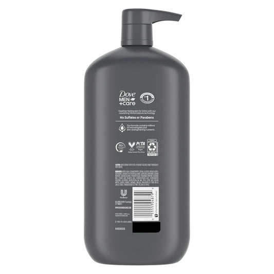 DOVE MEN + CARE Body and Face Wash Exfoliating Deep Clean for Men, with 24-Hour Nourishing Micromoisture Technology Body Wash, 30 oz