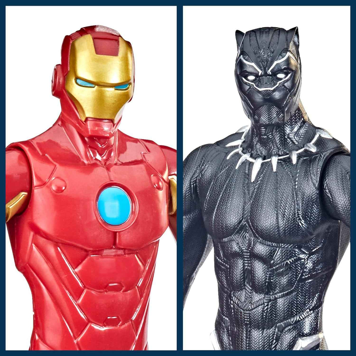 6-inch marvel titan hero series action figure multipack with spider-man, captain america, iron man, thor, captain marvel, and black panther