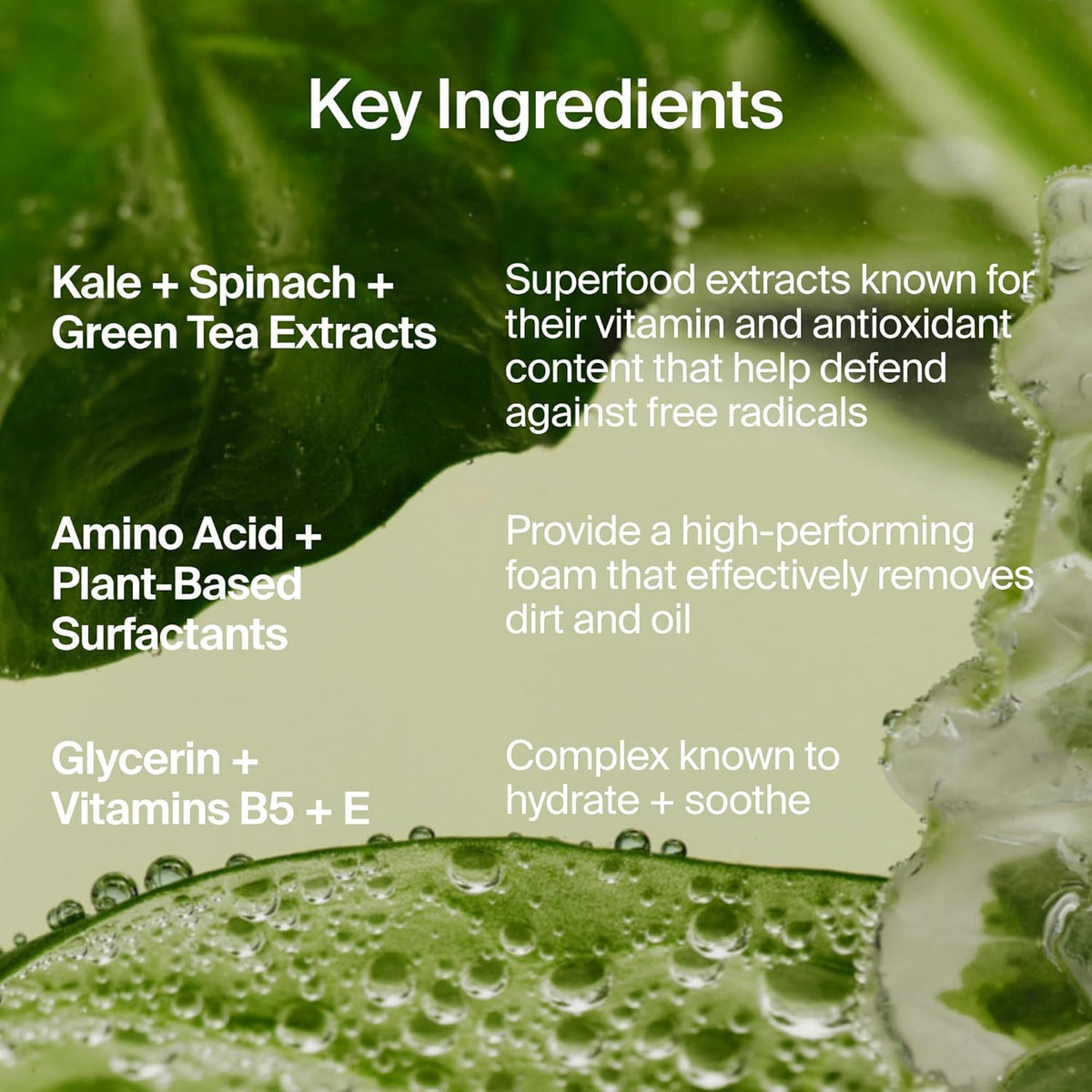 Youth To The People Superfood Facial Cleanser - Kale + Green Tea Daily Face Wash, Gently Removes Makeup, SPF, and Oils, Soothing Antioxidants for Glowing Skin, pH Balance, Clean Pores, Refillable