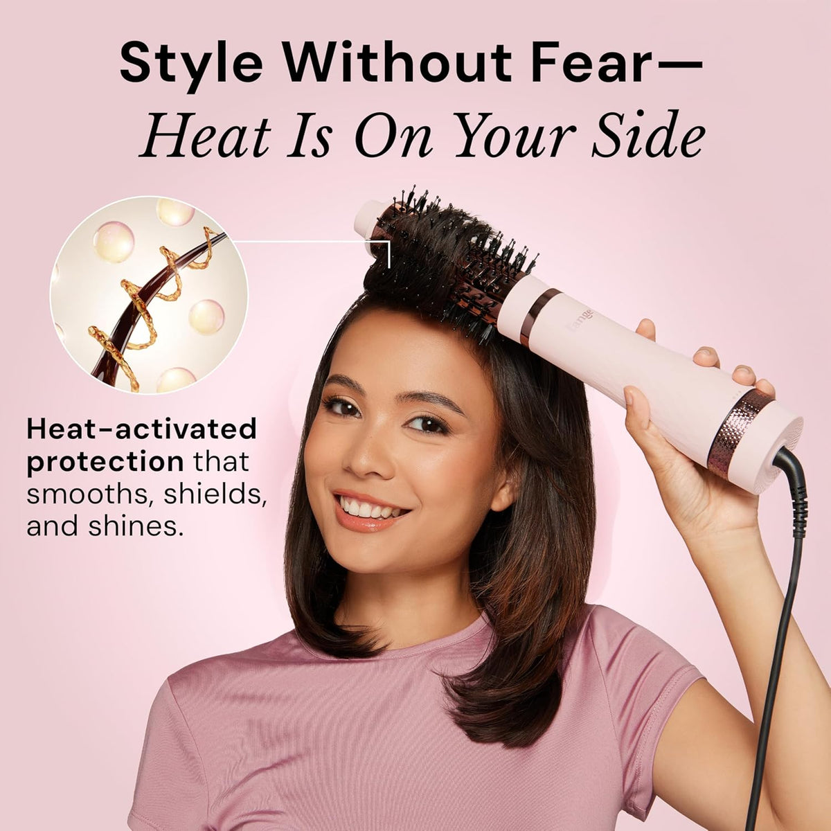 L'ANGE HAIR Glass Hair Heat Protectant Spray | Anti-Frizz Blow Dry Mist | Long Lasting Hold & Shine | Humidity Protection | Thermal Heat Protection Spray | Lightweight Blow Out Primer, 5 fl oz Bottle