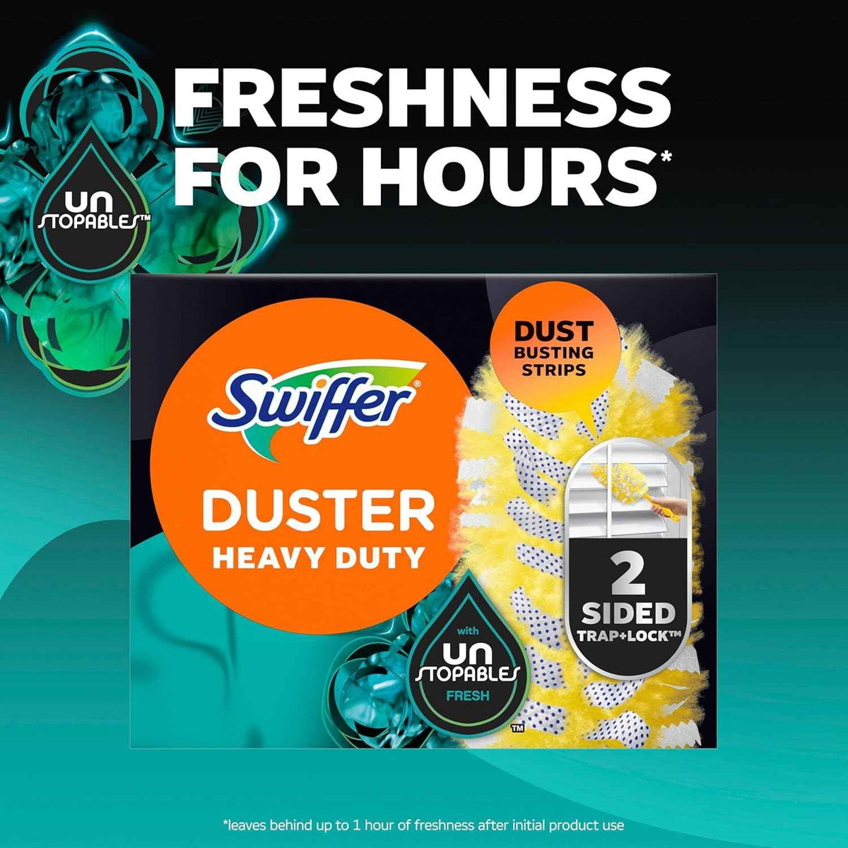 swiffer heavy duty feather & microfiber duster refill, 11-count, unscented, heavy duty alternative for dusting furniture and blinds