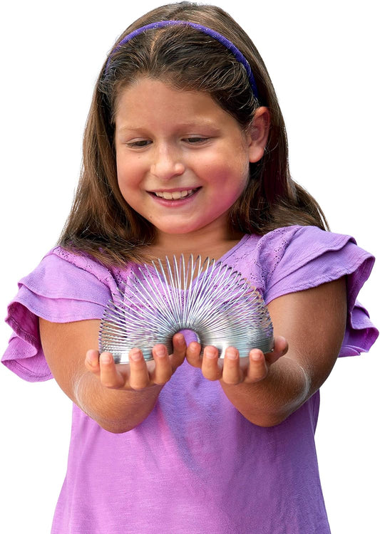 The Original Slinky Walking Spring Toy, 2.75-inch Diameter Metal Slinky, Fidget Toys