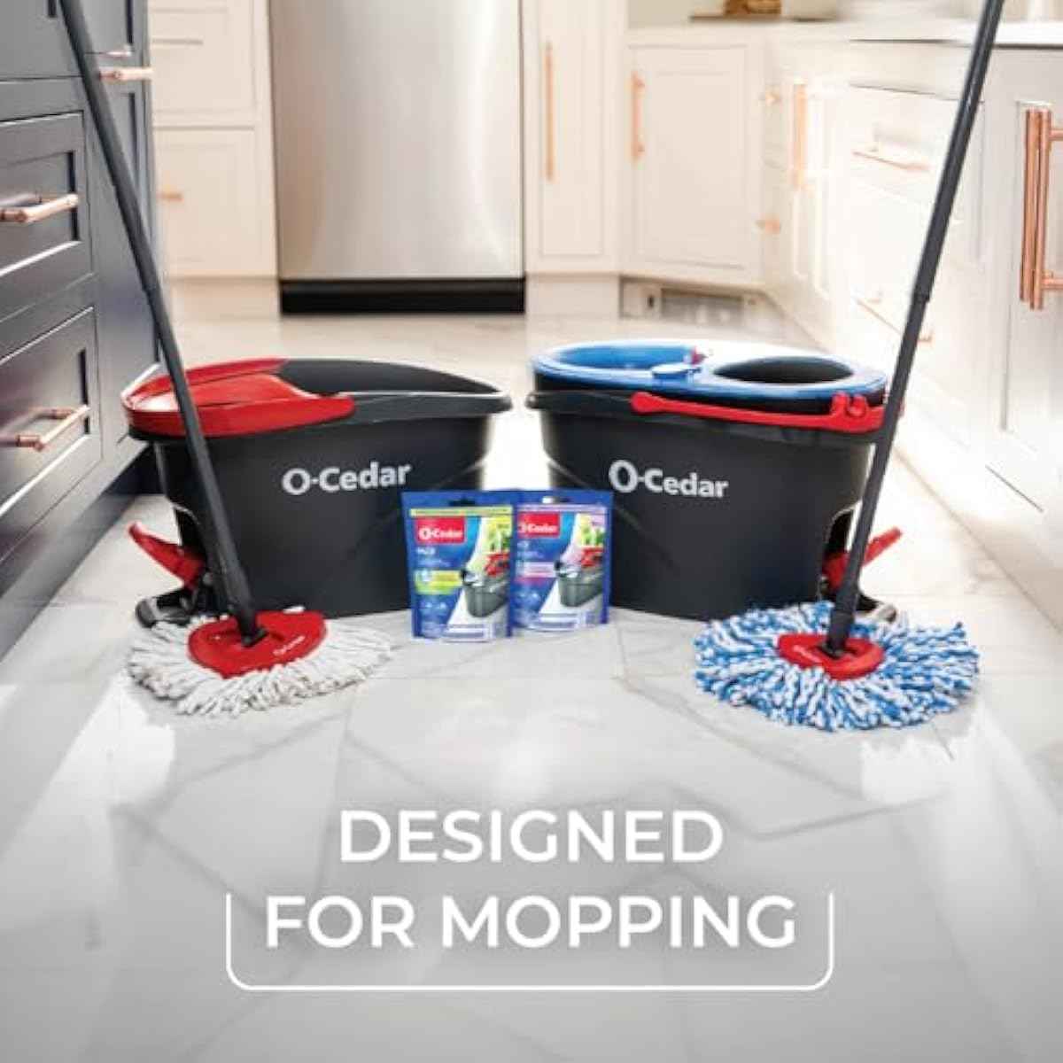 O-Cedar PACS Hard Floor Cleaner, Crisp Citrus Scent 10 Count (1-Pack) | Made with Naturally-Derived Ingredients | Safe to Use on All Hard Floors | Perfect for Mop Buckets