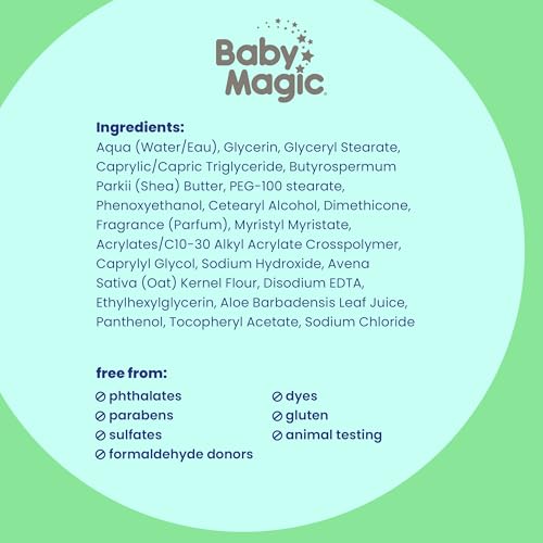 Baby Magic Creamy Whipped Butter Vanilla Oat, 8.4 oz, Gentle, Long-Lasting Moisture for Baby's Sensitive Skin