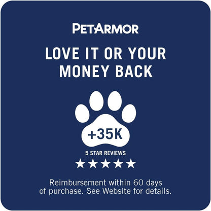 PetArmor Plus Flea and Tick Prevention for Dogs, Small Dog Flea and Tick Treatment, 3 Doses, Waterproof Topical, Fast Acting (5-22 lbs)