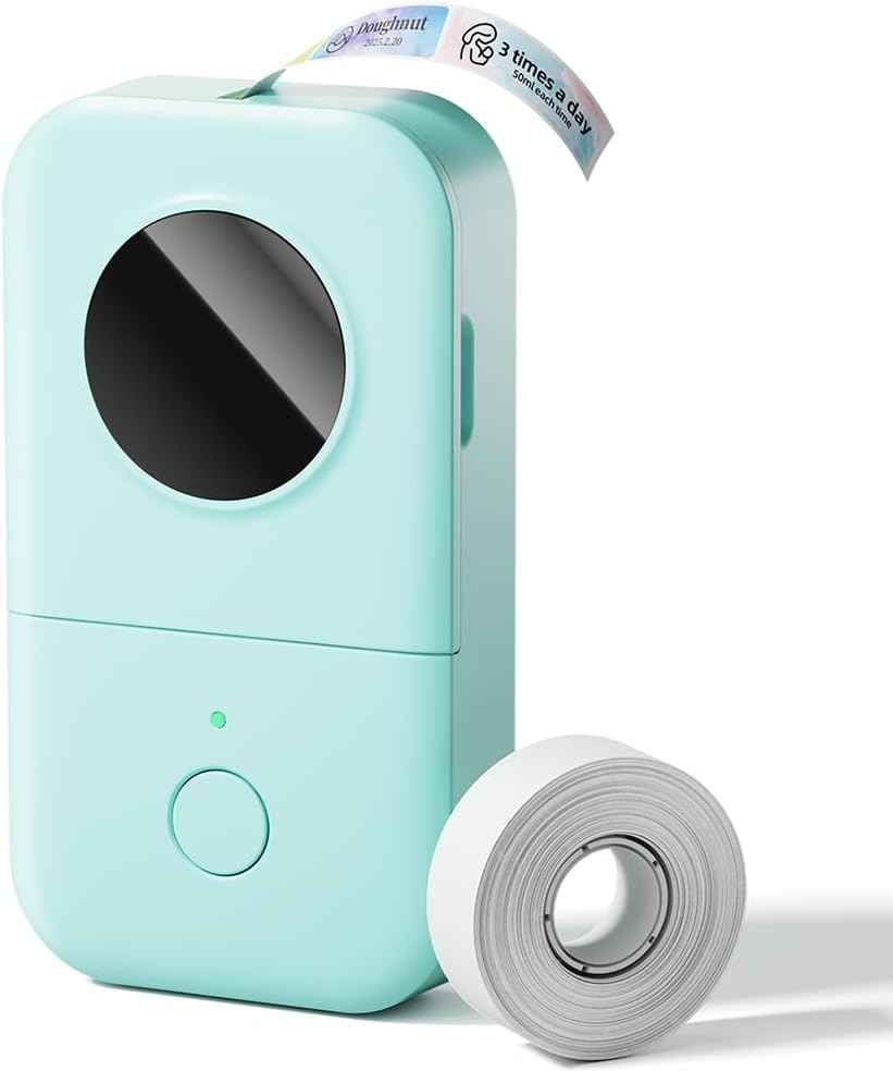 Phomemo Label Maker, D30 Portable Bluetooth Mini Label Printer Machine, Smartphone Handheld Thermal Sticker Small Labeler Multiple Templates Fonts Icon Inkless Custom Label for Home Kids, School Item