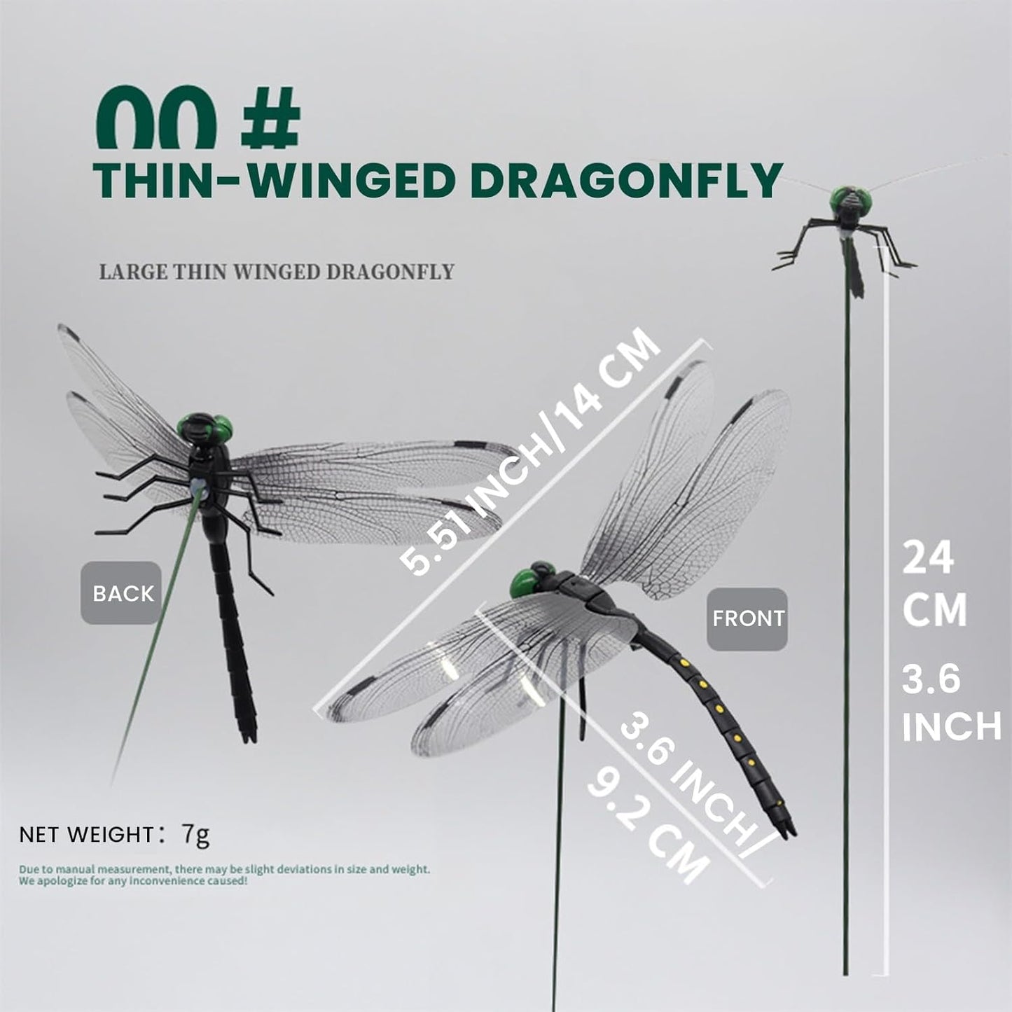 2026 New 40 Pcs Dragon Fly Clips for Bugs Repellent, 3D Artificial Dragonfly Hat Clip, Dragonfly Garden Decor (10PCS)