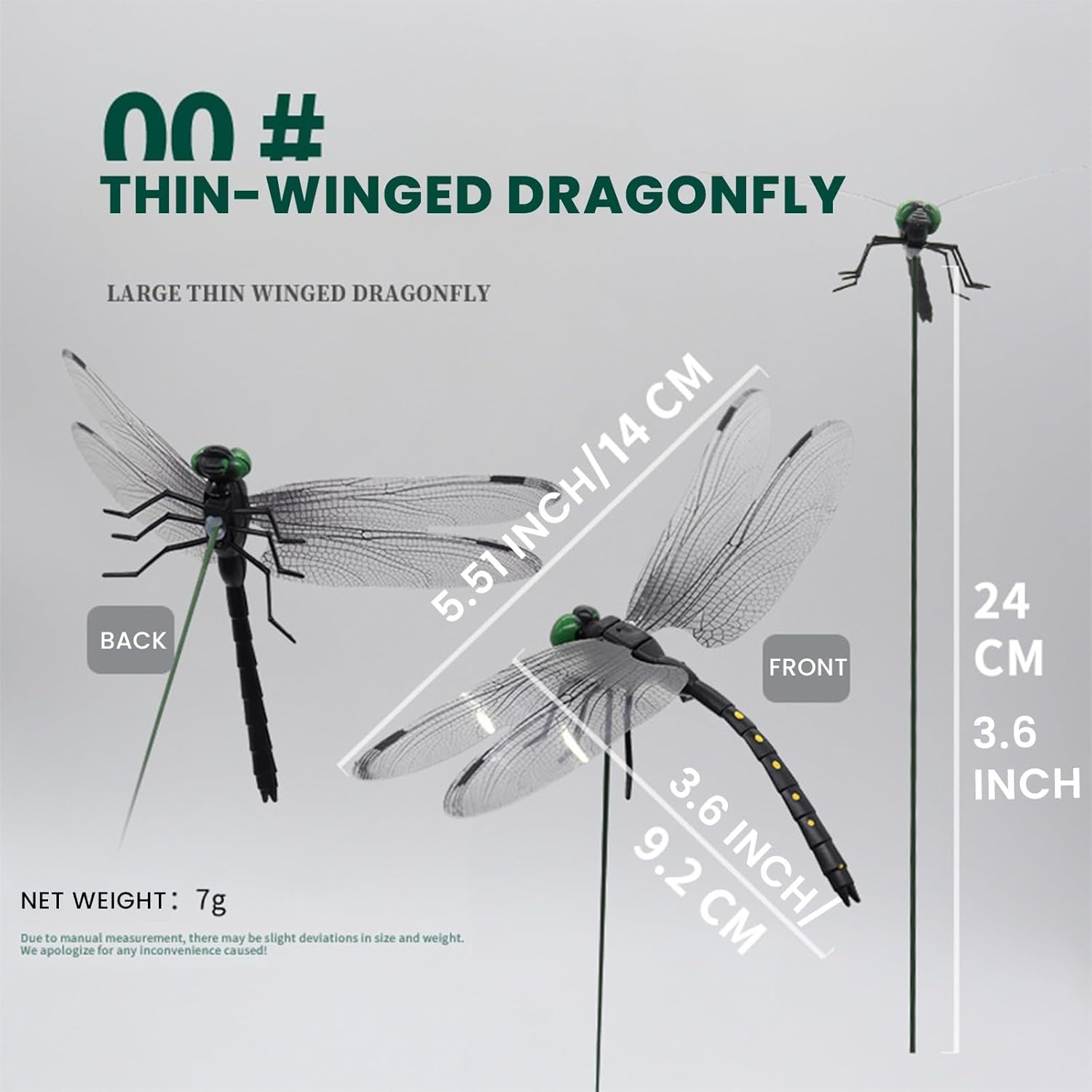 2026 New 40 Pcs Dragon Fly Clips for Bugs Repellent, 3D Artificial Dragonfly Hat Clip, Dragonfly Garden Decor (10PCS)