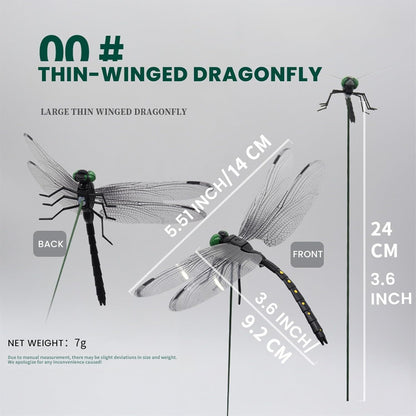 2026 New 40 Pcs Dragon Fly Clips for Bugs Repellent, 3D Artificial Dragonfly Hat Clip, Dragonfly Garden Decor (10PCS)