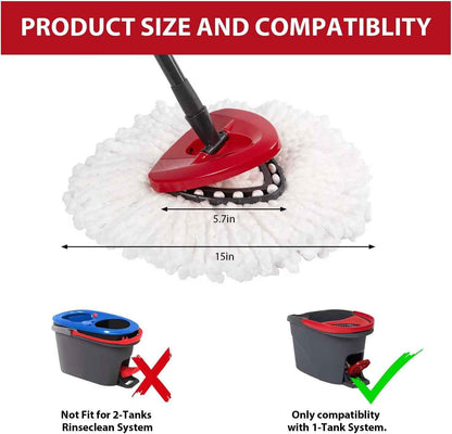 4-pack ocedar mop replacement heads easywring spin mop refills for easy cleaning