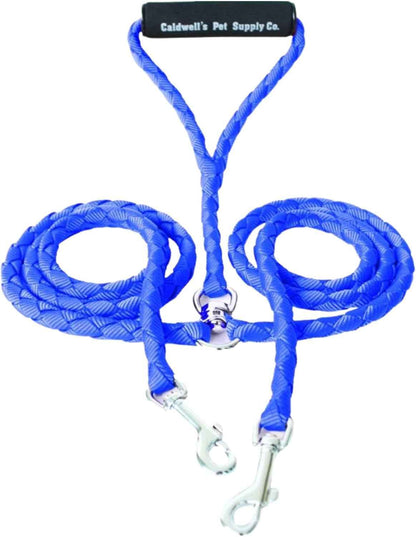 Caldwell's Pet Supply Co. Dual Dog Leash, Double Dog Leash for Two Dogs, Tangle Free, Heavy Duty Double Ended Tandem Leashes with Padded Handle with Tangle-free Swivel, for Small, Medium or Large Dogs