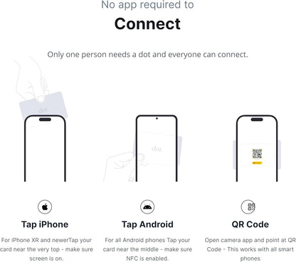 dot.card - digital business card for networking - tap compatible with iphone and android in black
