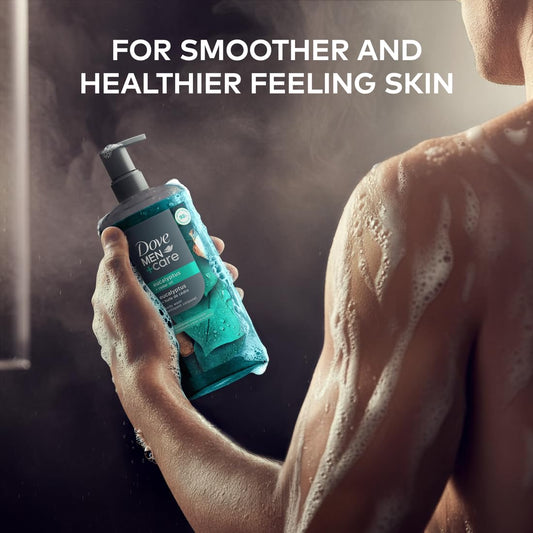 DOVE MEN Moisturizing Body Wash | #1 Dermatologist Body Wash for Men, Sulfate Free, Paraben Free, & Dye Free | Eucalyptus + Cedar Oil, 26oz