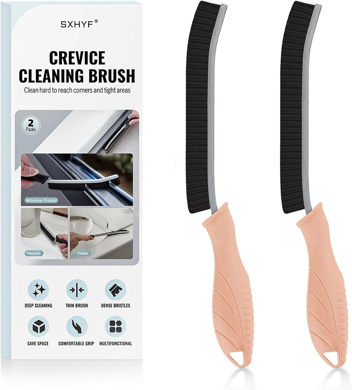 sxhyf crevice cleaning brush hard bristle grout scrub brush for bathroom kitchen household cleaning