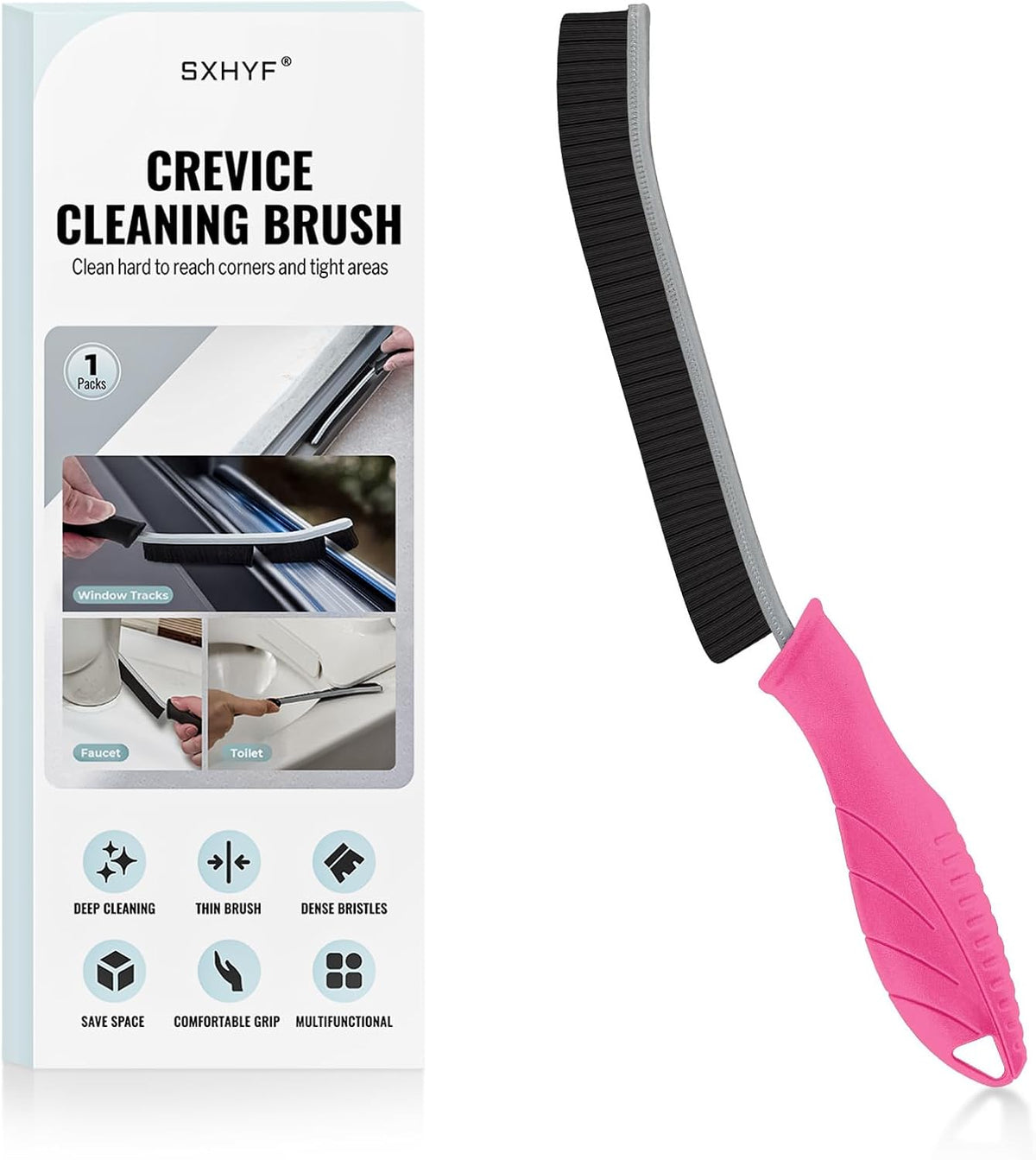 sxhyf crevice cleaning brush hard bristle grout scrub brush for bathroom kitchen household cleaning