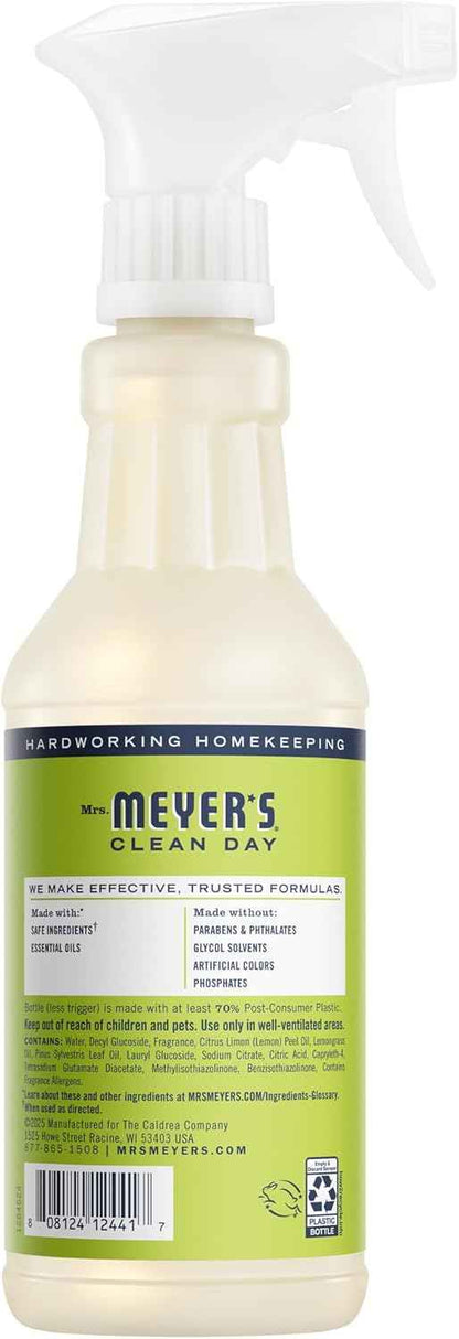 MRS. MEYER'S CLEAN DAY All-Purpose Cleaner Spray, 16 fl. oz, Lemon Verbena, Multi-Surface Cleaning Agent