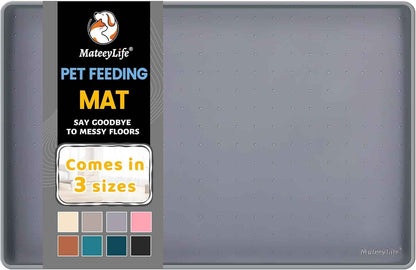 mateeylife silicone cat dog food mat waterproof anti-slip pet feeding placemat