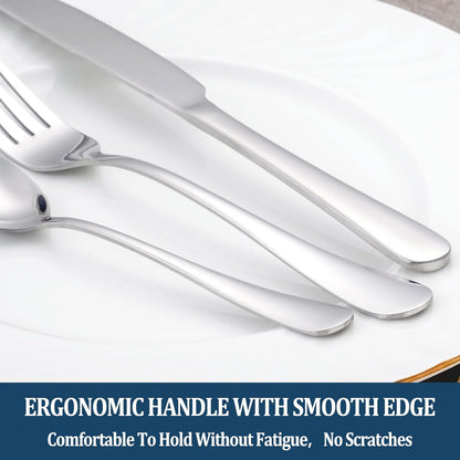 Dinner Forks,Set of 16 Top Food Grade Stainless Steel Silverware Forks,Table Forks,Flatware Forks,8 Inches,Mirror Finish & Dishwasher Safe,Use for Home,Kitchen or Restaurant