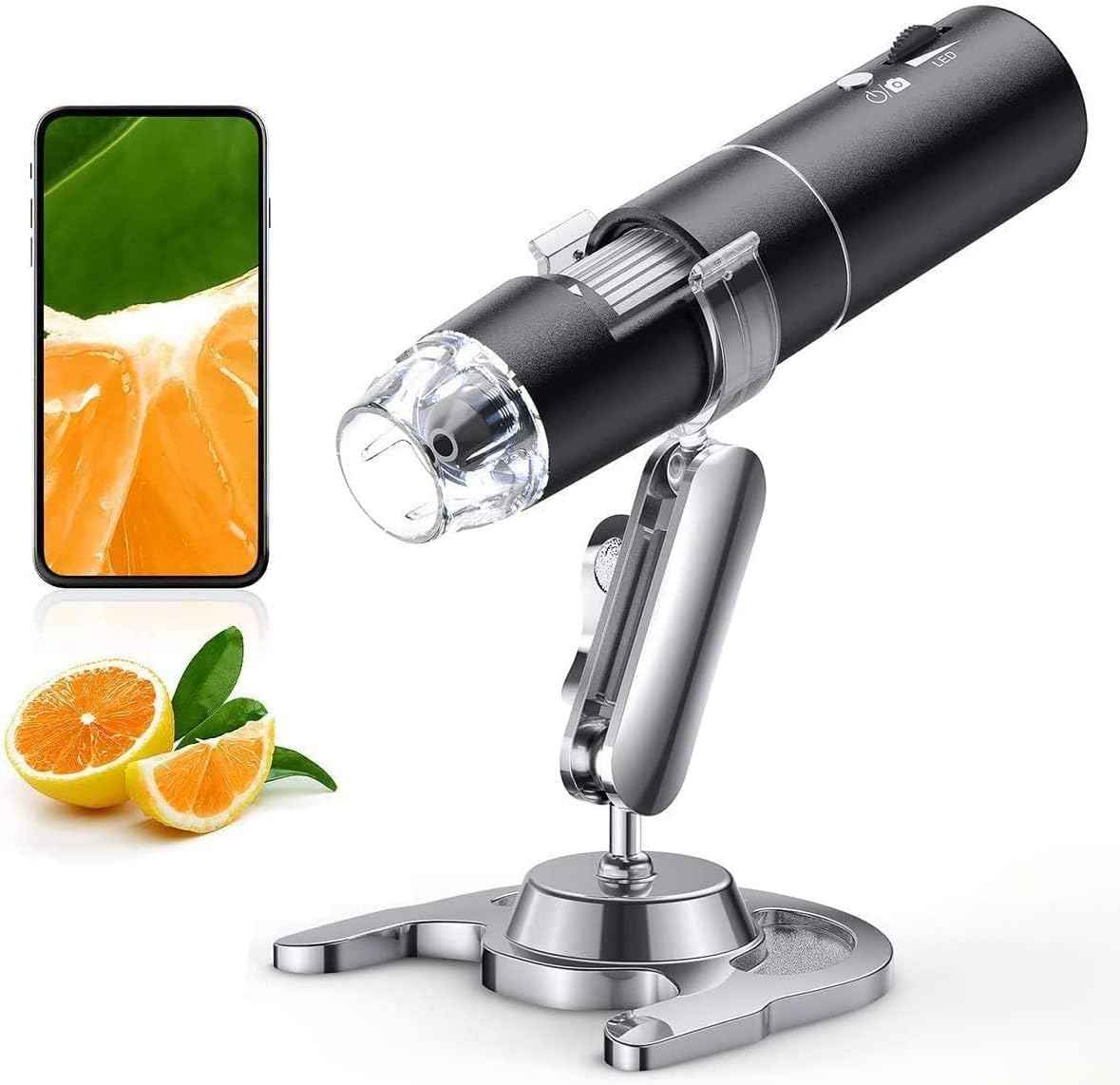Skybasic 50X-1000X magnification wireless digital microscope with adjustable stand and HD USB camera