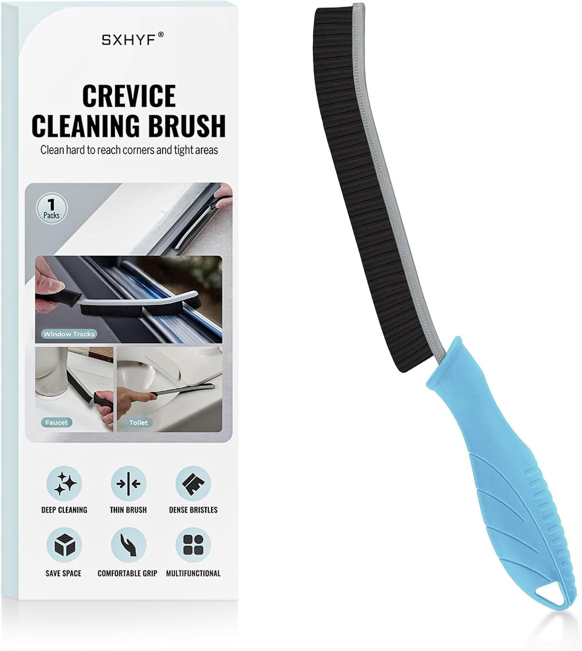 sxhyf crevice cleaning brush hard bristle grout scrub brush for bathroom kitchen household cleaning