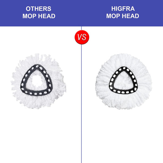 Spin Mop Replacement Head 4 Pack Mop Refill Compatible with Ocedar Triangle Swivel Mops Microfiber Swivel Mop Refill,Deep Clean,Machine Washable and Easy to Replace