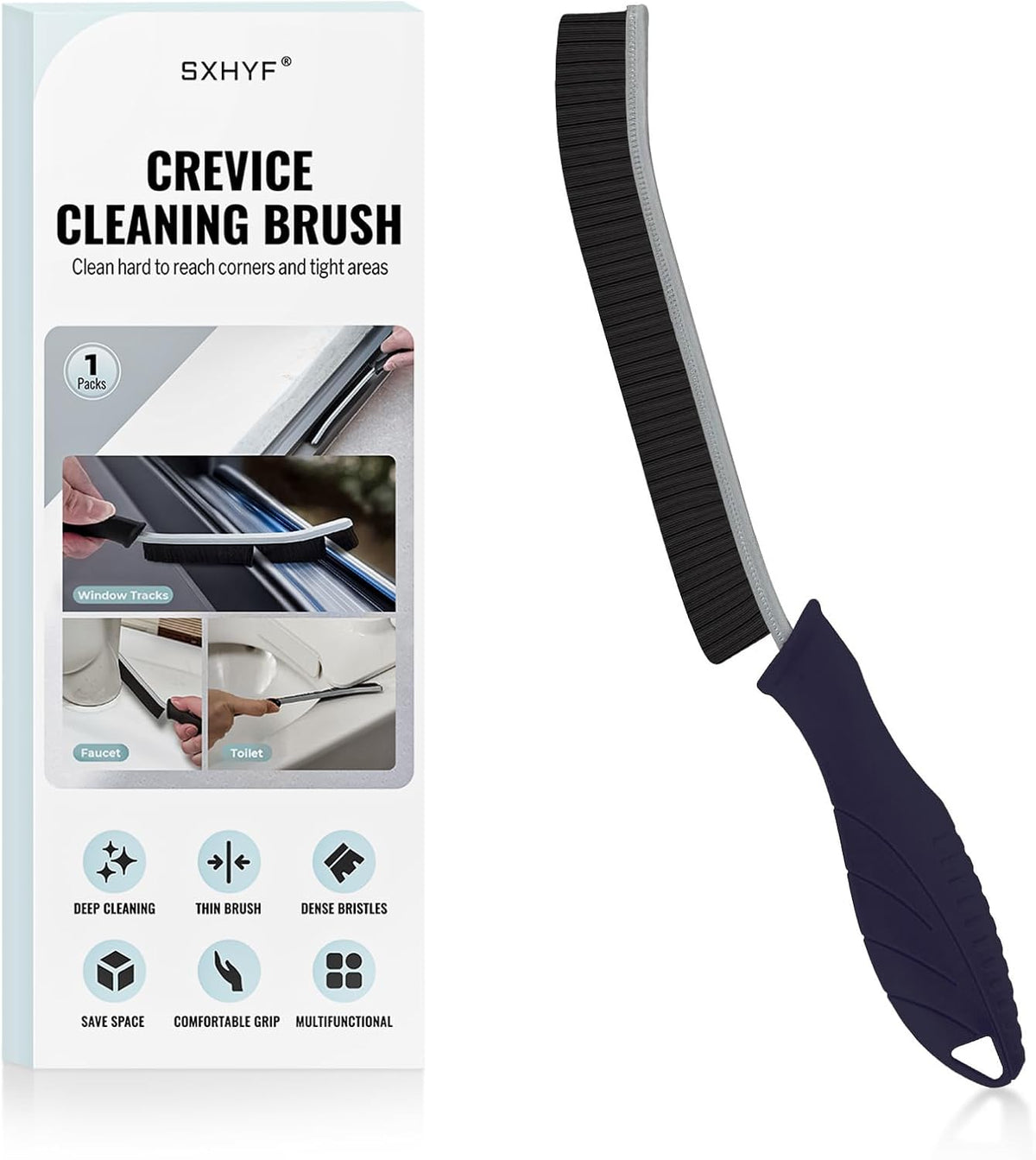sxhyf crevice cleaning brush hard bristle grout scrub brush for bathroom kitchen household cleaning