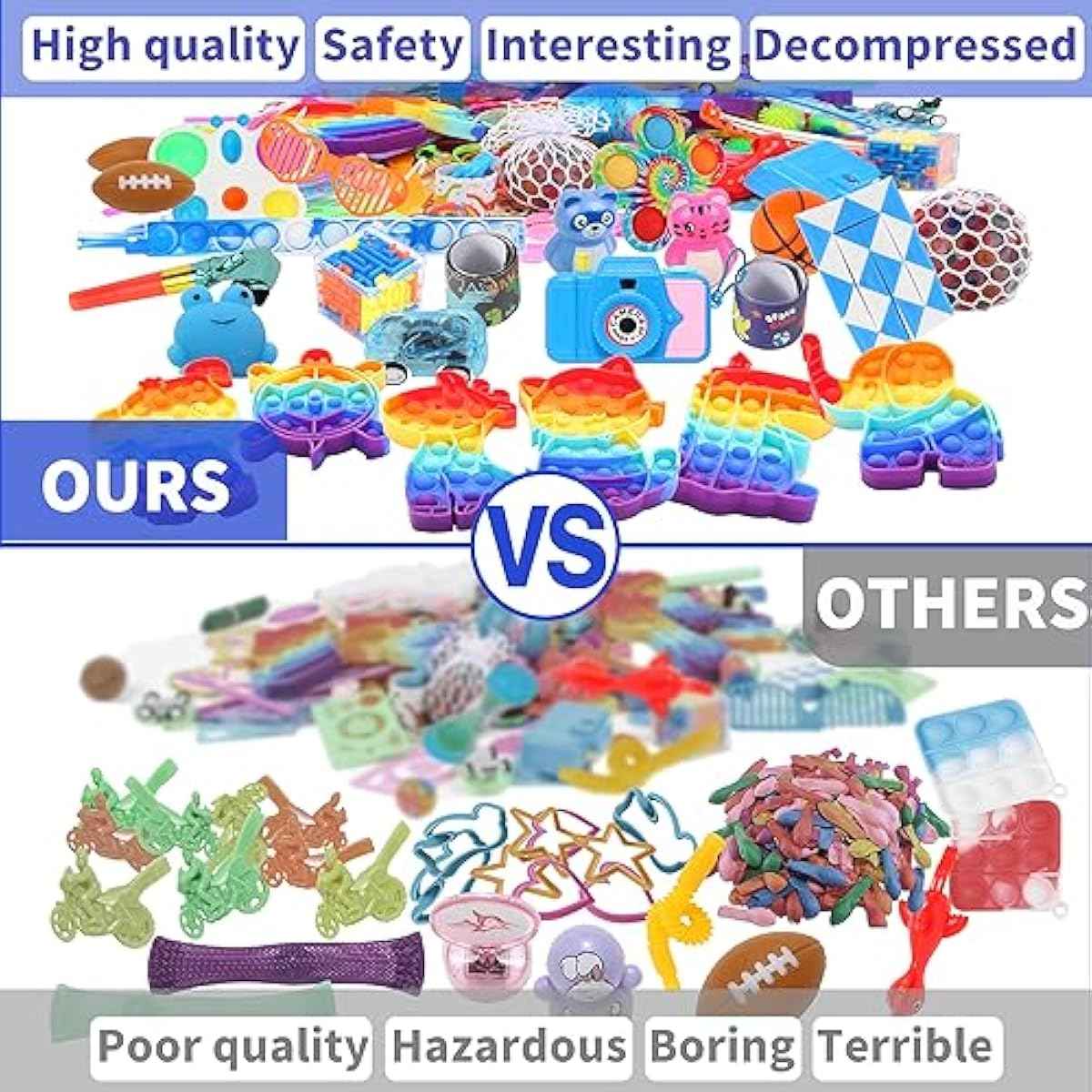 1000 pcs silicone fidget toys bulk for kids birthday party favors and classroom supplies