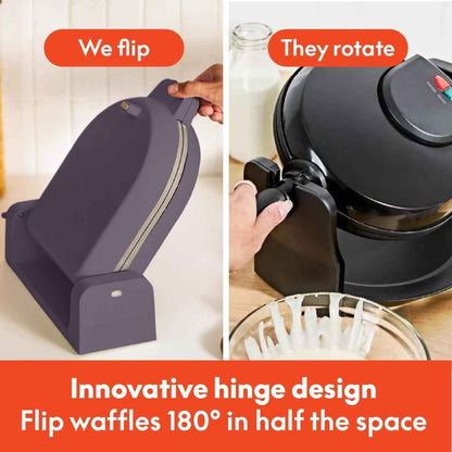 BELLA Flip-n-Store Waffle Maker, 7" Ceramic Nonstick, 1000W, Compact Flip Waffle Iron with Power Indicator and Cool Touch Handle