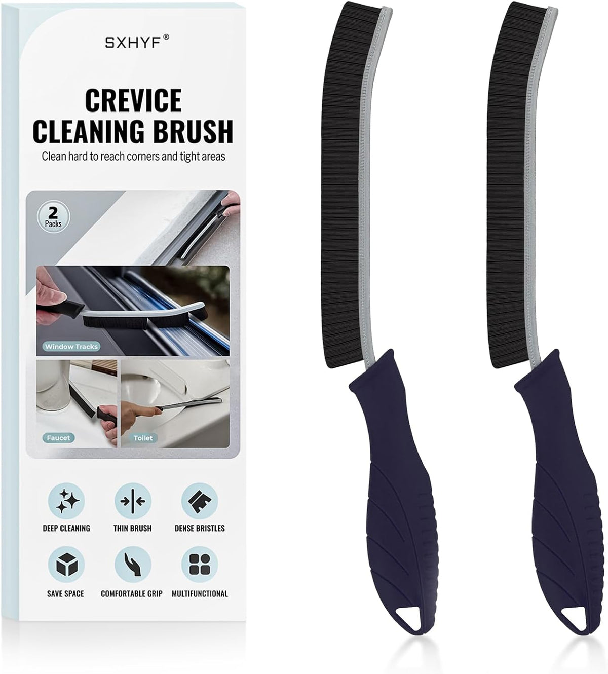 sxhyf crevice cleaning brush hard bristle grout scrub brush for bathroom kitchen household cleaning