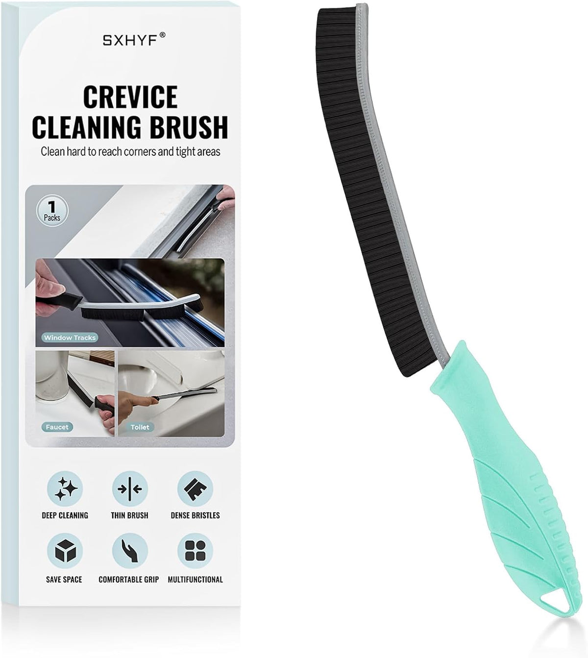 sxhyf crevice cleaning brush hard bristle grout scrub brush for bathroom kitchen household cleaning