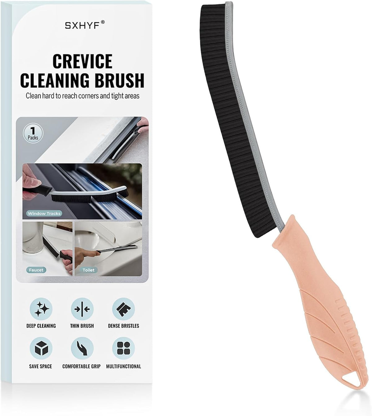 sxhyf crevice cleaning brush hard bristle grout scrub brush for bathroom kitchen household cleaning