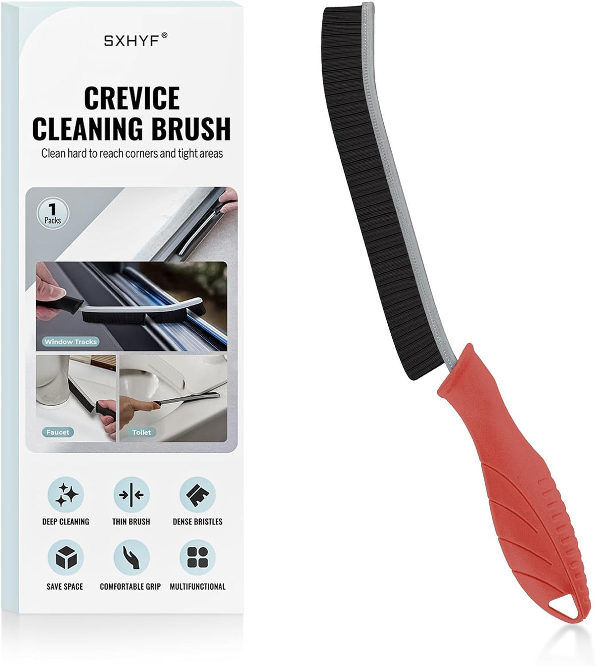 sxhyf crevice cleaning brush hard bristle grout scrub brush for bathroom kitchen household cleaning