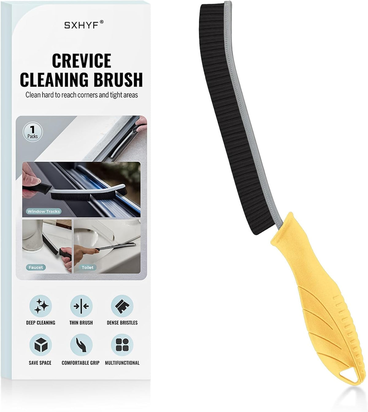 sxhyf crevice cleaning brush hard bristle grout scrub brush for bathroom kitchen household cleaning