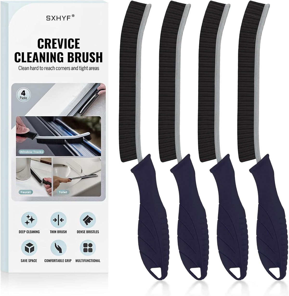 sxhyf crevice cleaning brush hard bristle grout scrub brush for bathroom kitchen household cleaning