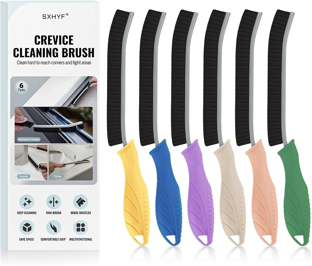 sxhyf crevice cleaning brush hard bristle grout scrub brush for bathroom kitchen household cleaning