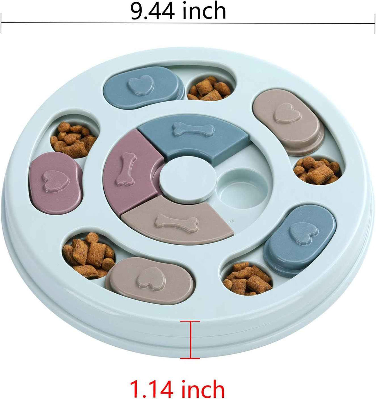 DR CATCH Interactive Dog Puzzle Toy for IQ Training, Mental Enrichment, and Fun Treat Dispensing (Blue)