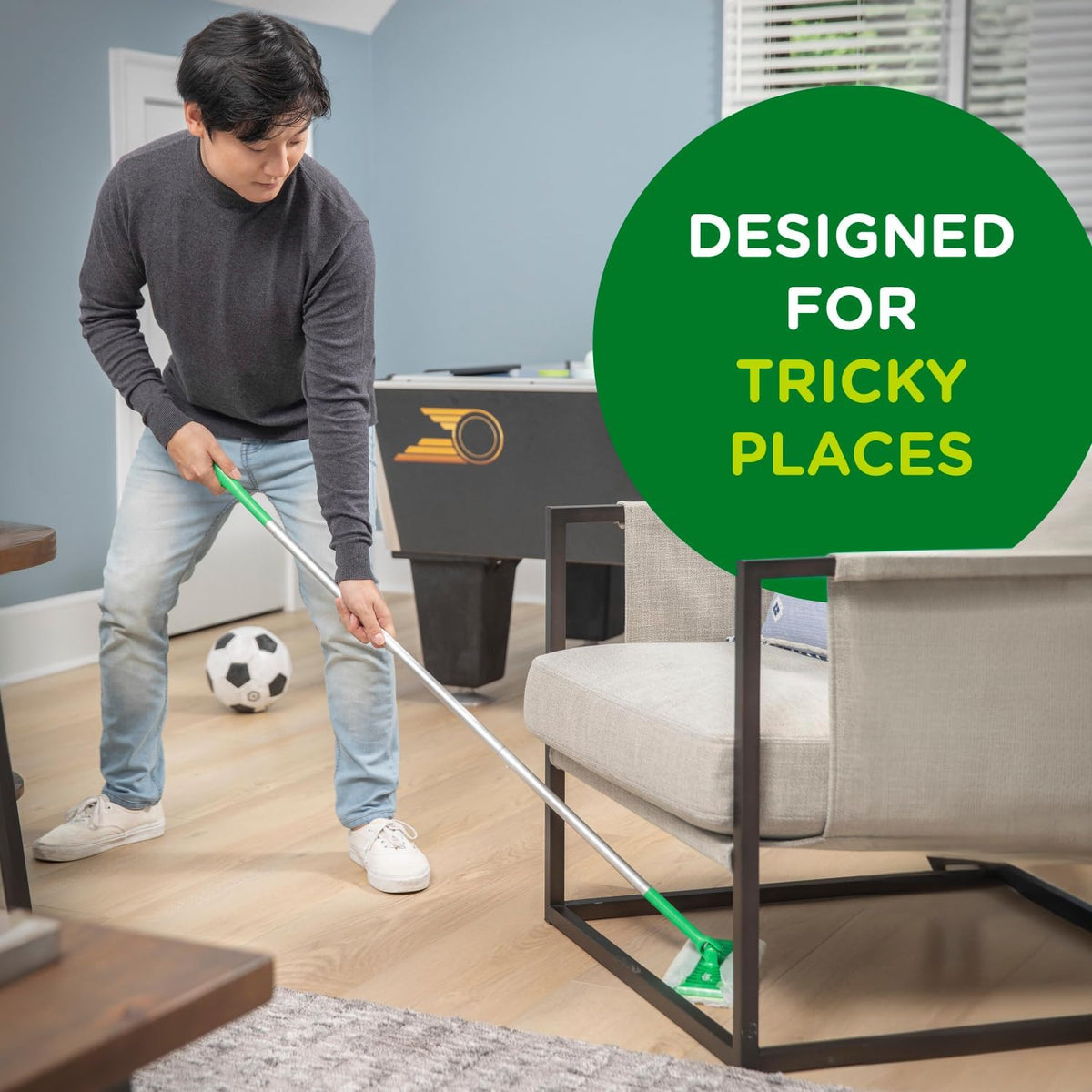 Swiffer Sweeper 2-in-1 Mops for Floor Cleaning, Dry and Wet Multi Surface Floor Cleaner, Sweeping and Mopping Starter Kit, Includes 1 Mop + 19 Refills, 20 Piece Set - Rayz Mart