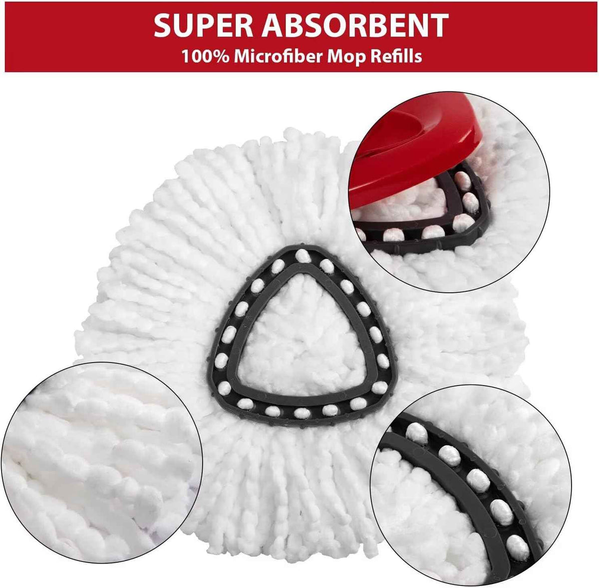 4-pack ocedar mop replacement heads easywring spin mop refills for easy cleaning