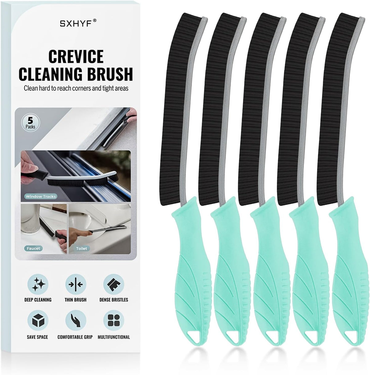 sxhyf crevice cleaning brush hard bristle grout scrub brush for bathroom kitchen household cleaning