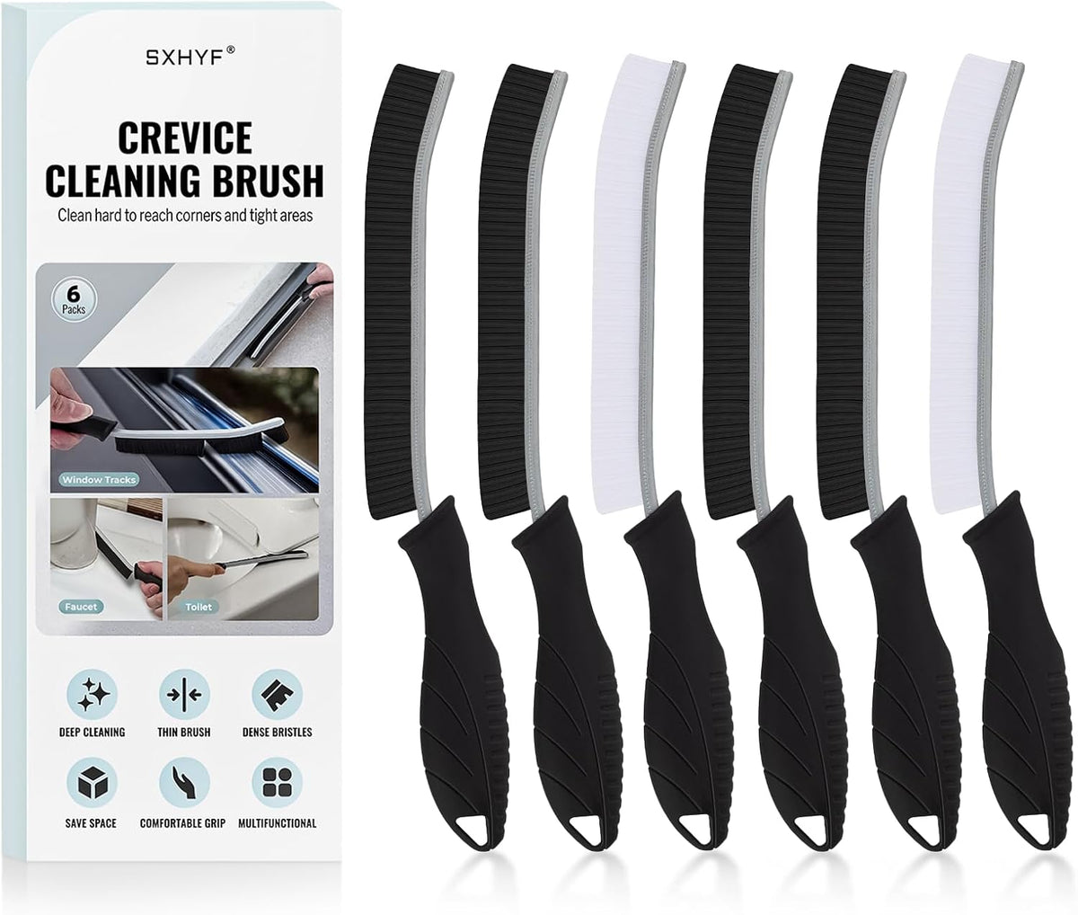sxhyf crevice cleaning brush hard bristle grout scrub brush for bathroom kitchen household cleaning