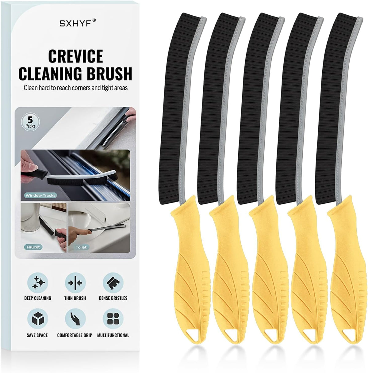 sxhyf crevice cleaning brush hard bristle grout scrub brush for bathroom kitchen household cleaning