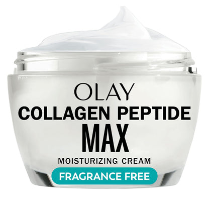 olay collagen peptide face moisturizer, firming cream for women, fragrance-free, non-greasy, hydrating and anti-aging skin care