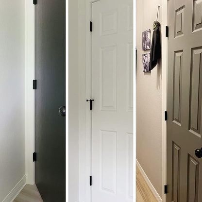 30 Pack Rounded Matte Black Door Hinges 3.5 Inch 5/8" Radius Interior 3 1/2" Flat Iron Bifold Residential Standard Bedroom Indoor for Doors 3 ½"Hardware Control H